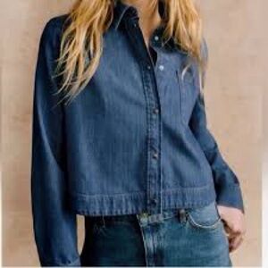 Sézane Maella Denim Button Down Shirt  42/ US 10